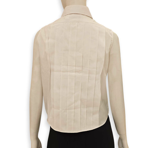 Sleeveless Shirt 34 White Ready-To-Wear in Cotton