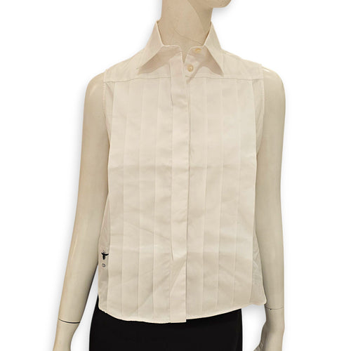 Sleeveless Shirt 34 White Ready-To-Wear in Cotton