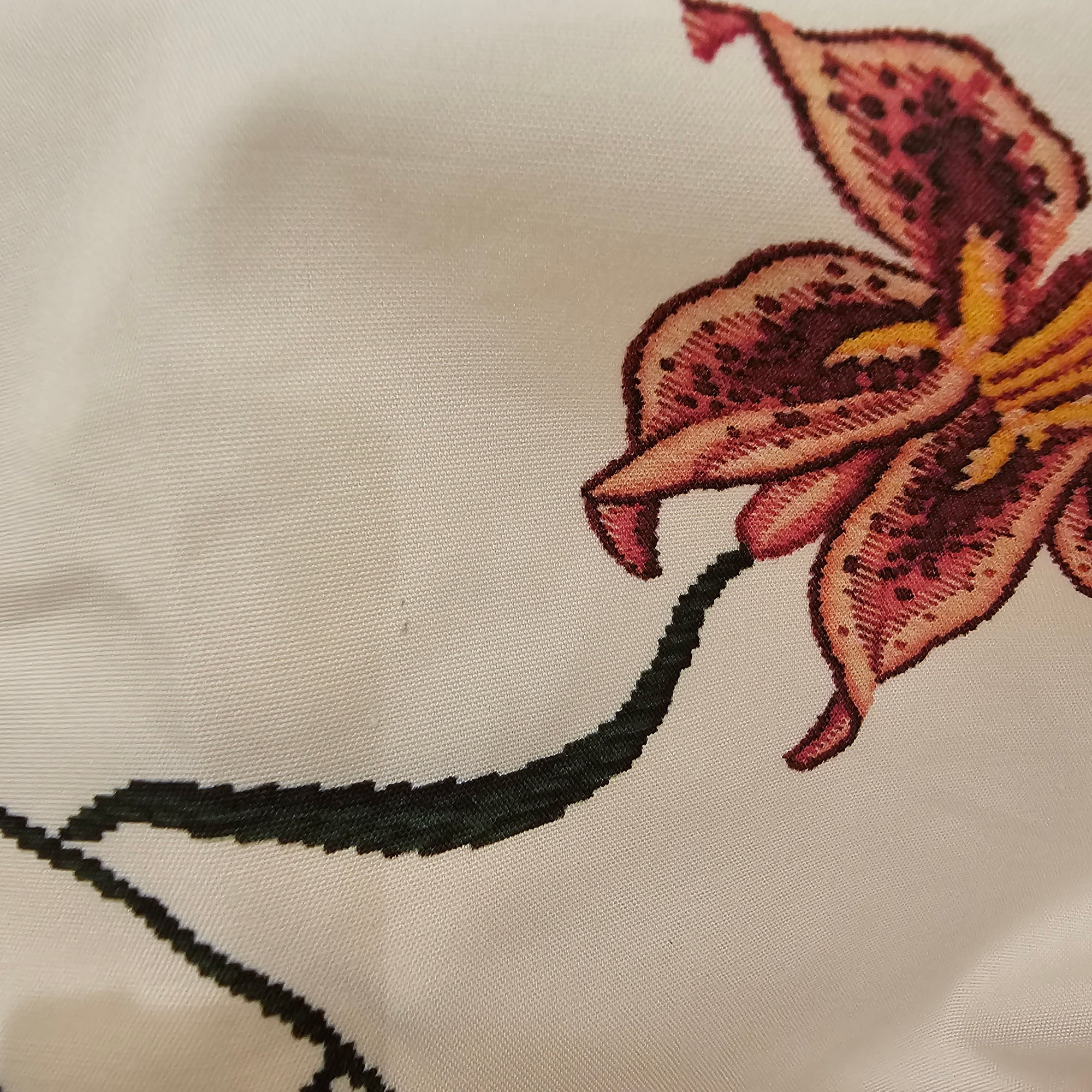 Short Sleeve Floral Printed Shirt 34 White Ready-To-Wear in Cotton