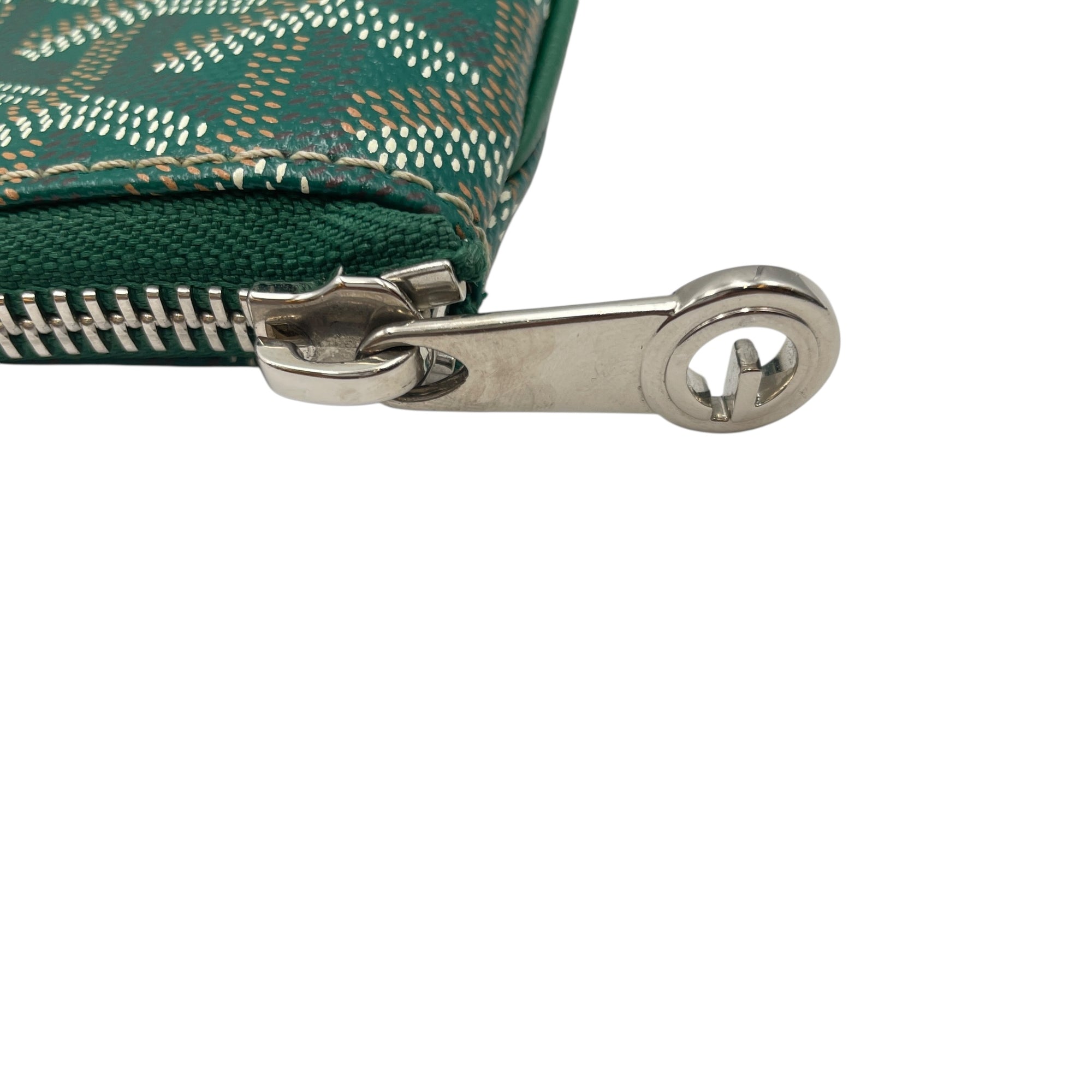 Laptop 35cm Green Pouch in Canvas, Silver hardware