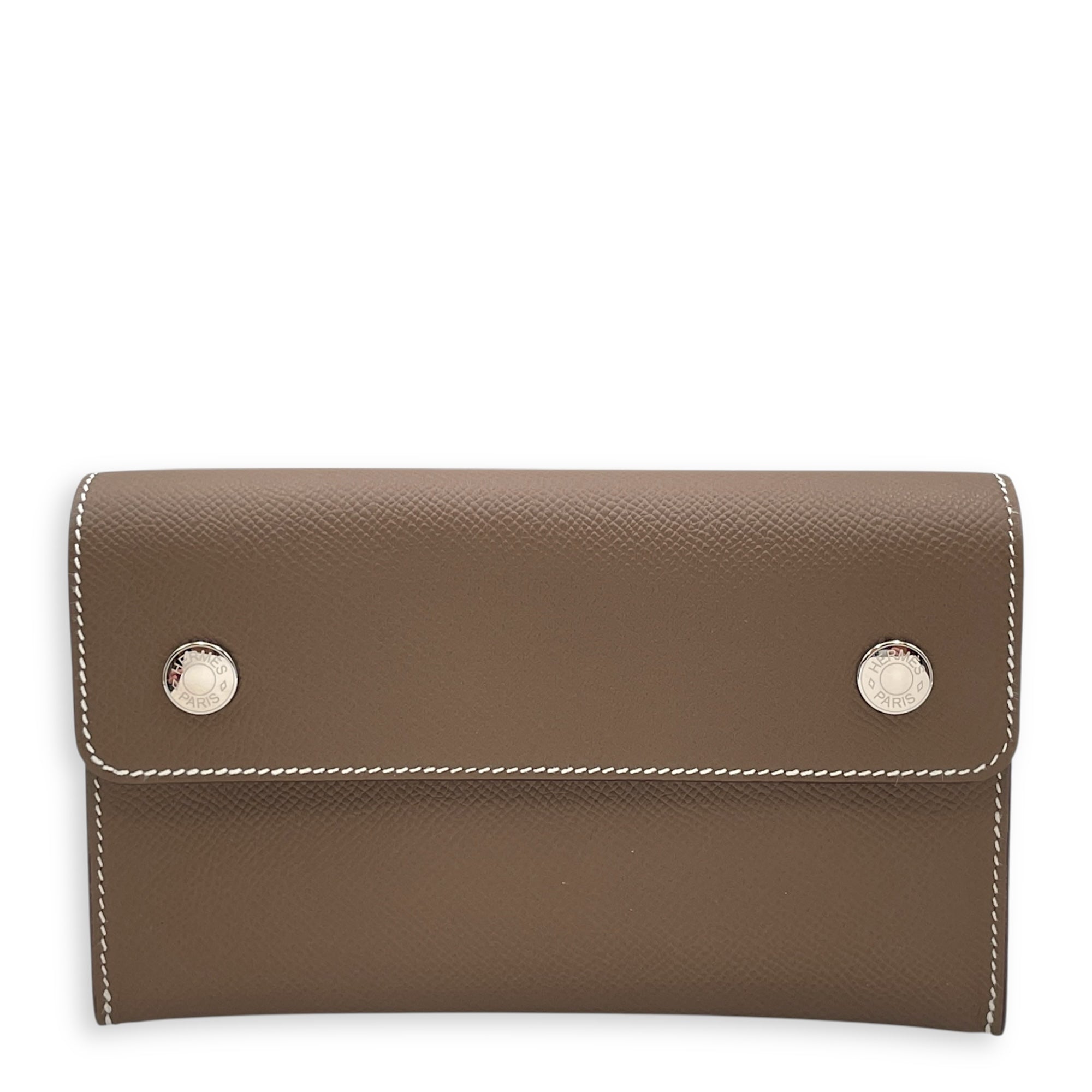 Hermesnap Etoupe in Epsom, Palladium hardware
