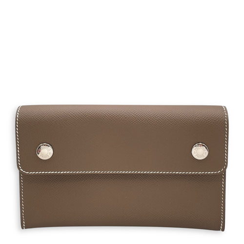 Hermesnap Etoupe in Epsom, Palladium hardware