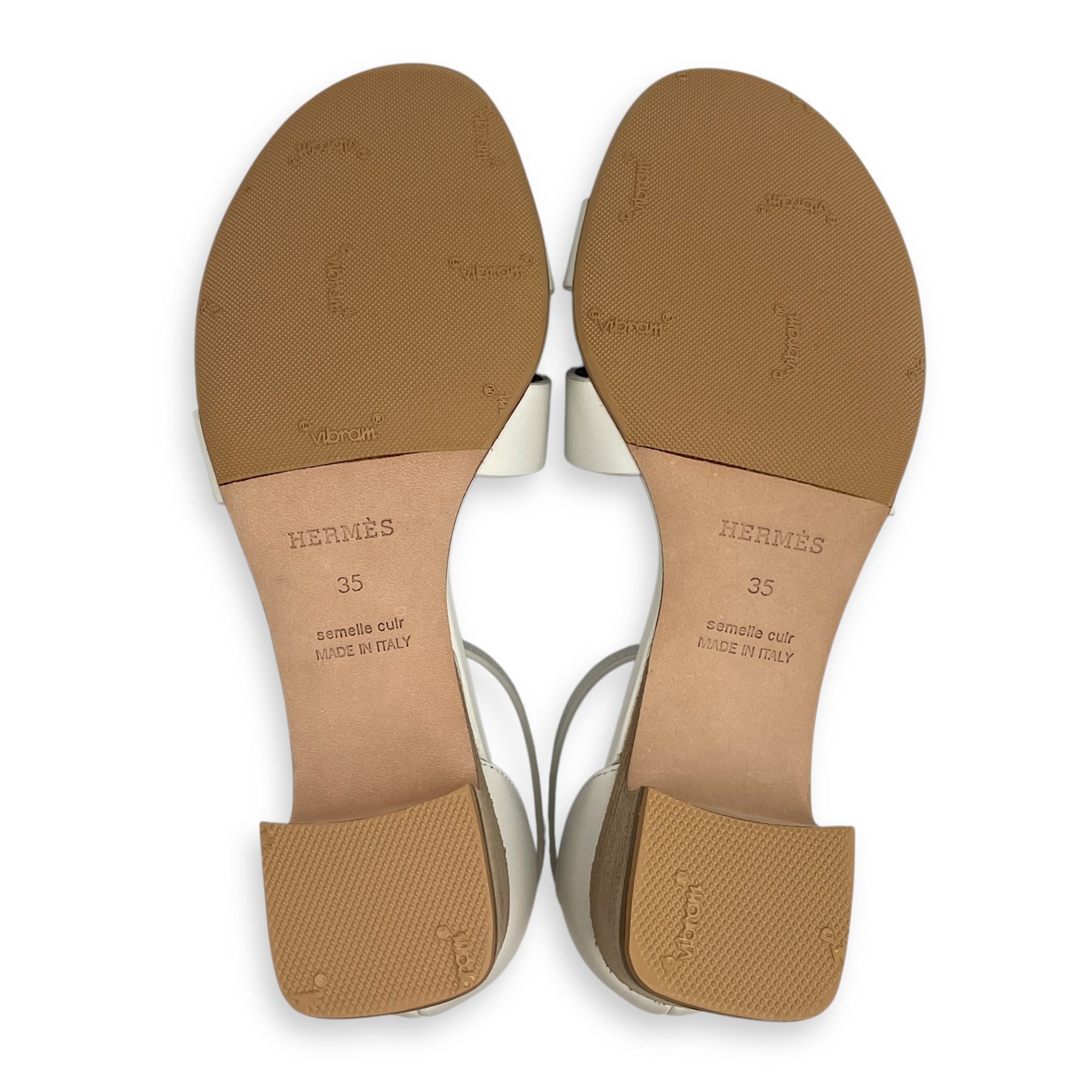 Encens 50 35 White Sandals in Calfskin