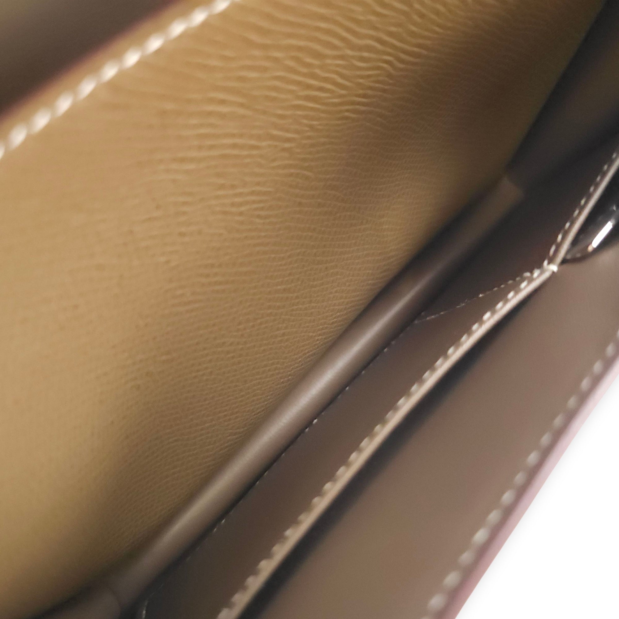 Constance Mirror 18 Etoupe in Epsom, Rose Gold hardware