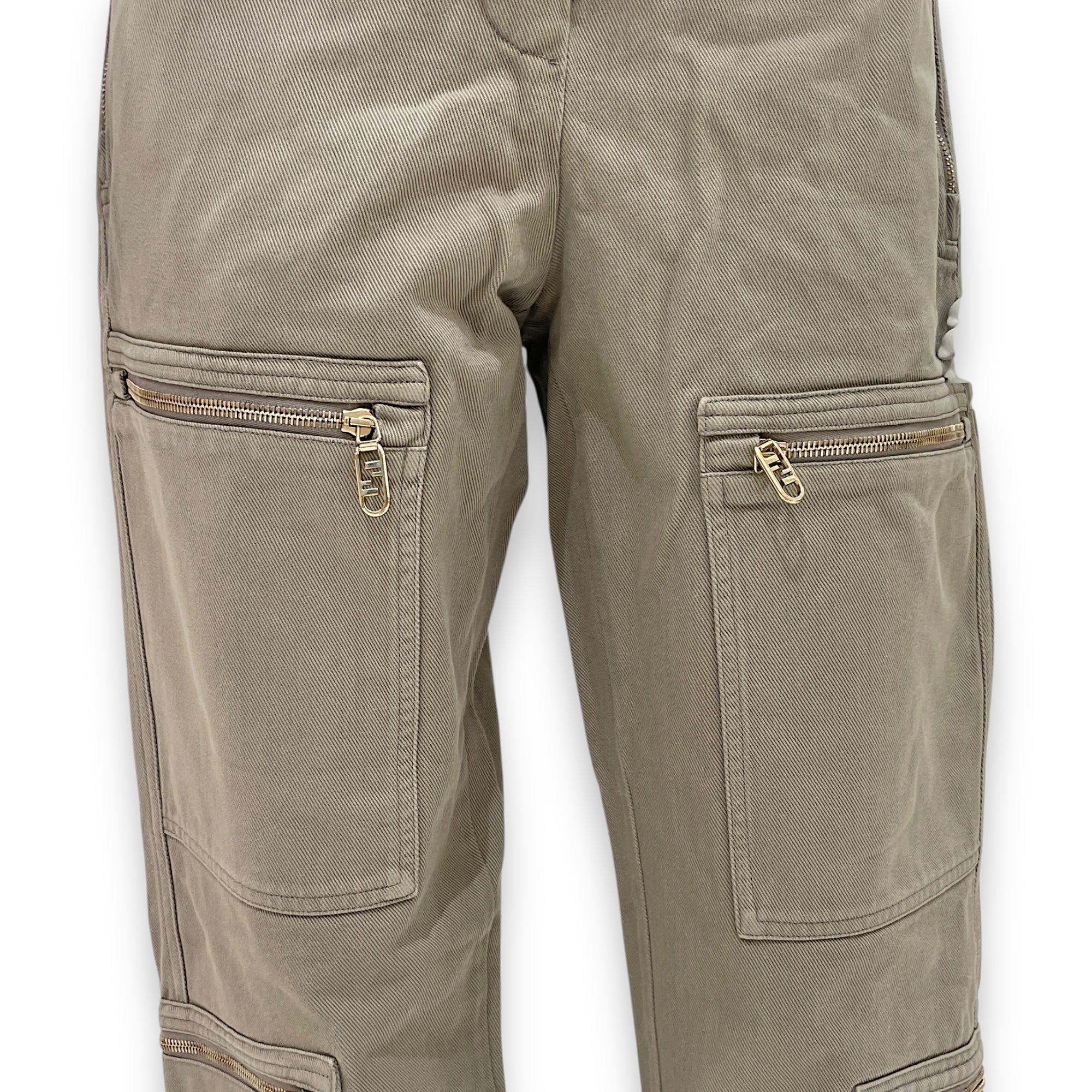 Cargo Pants 38 Khaki Ready-To-Wear in Cotton