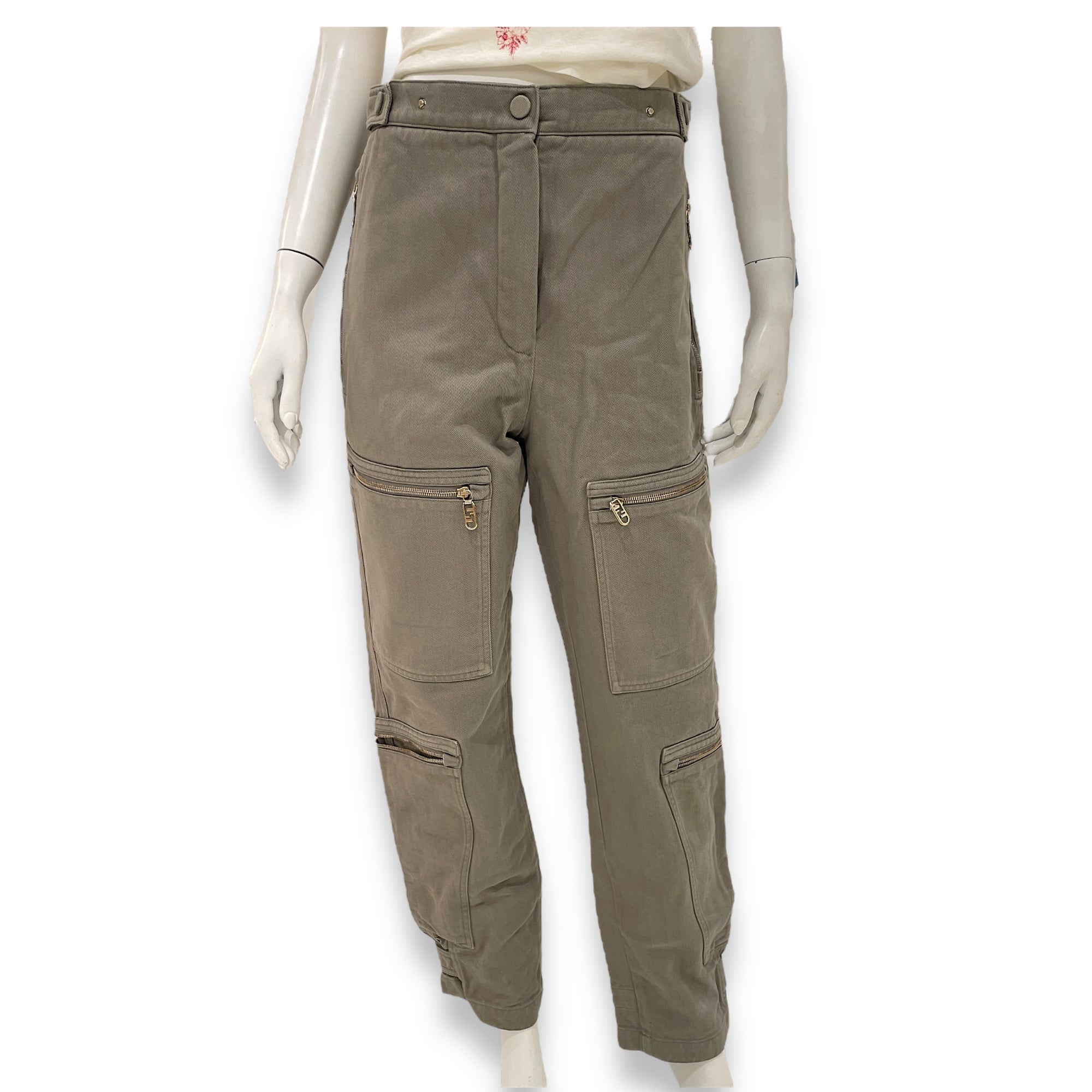 Cargo Pants 38 Khaki Ready-To-Wear in Cotton
