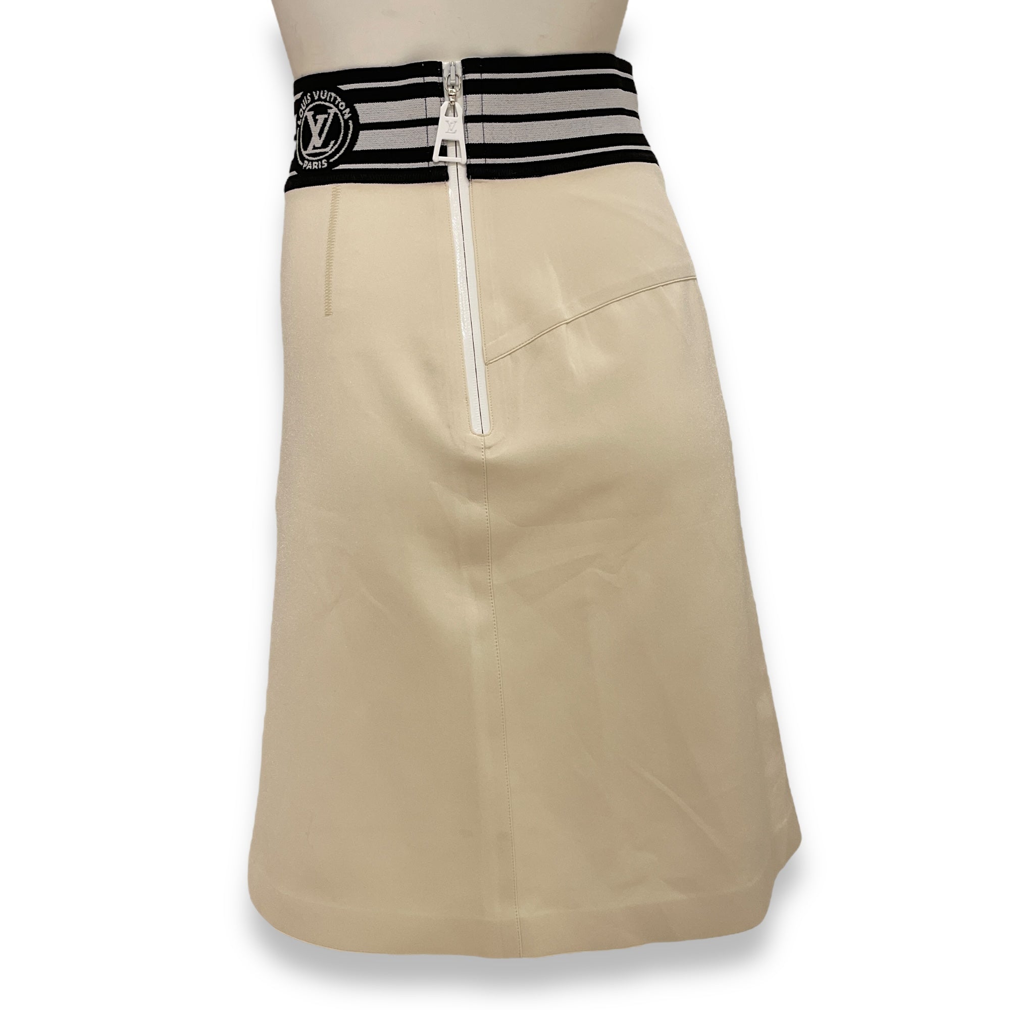 Mini Skirt 36 Cream Ready-To-Wear in Polyamide