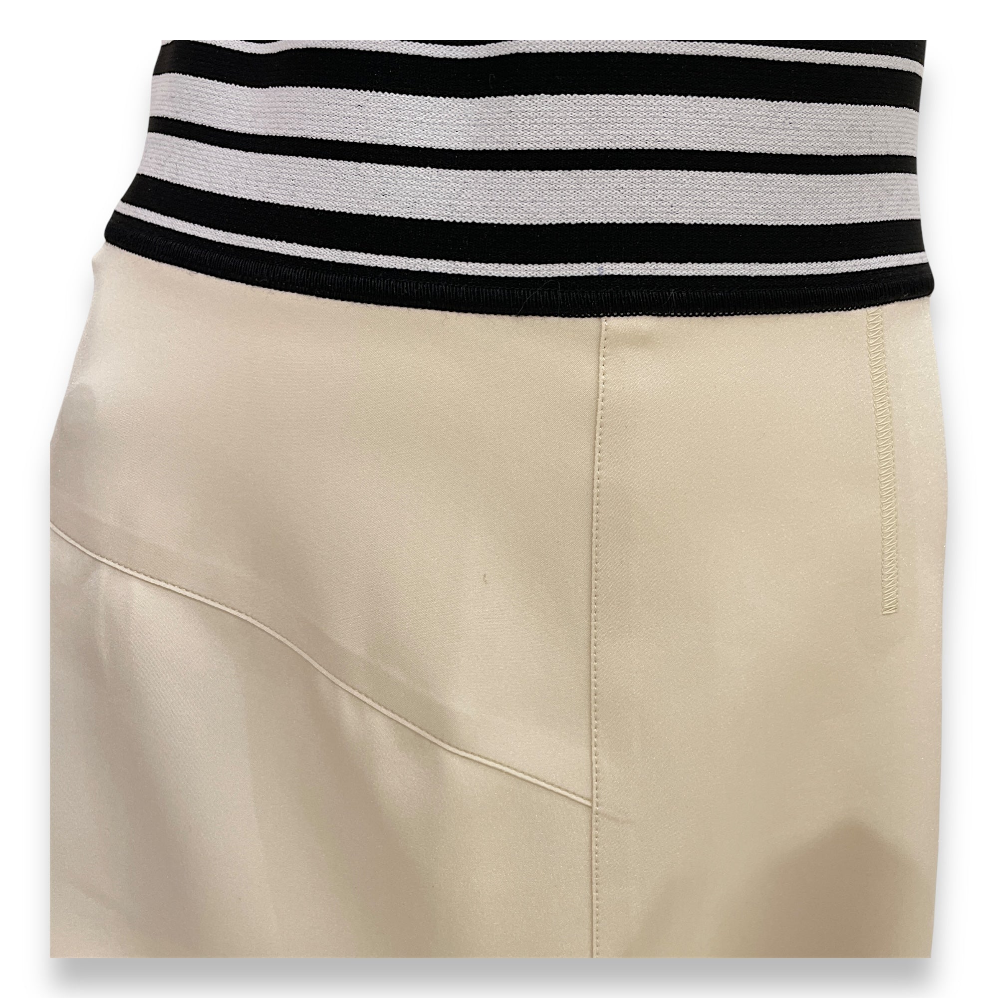 Mini Skirt 36 Cream Ready-To-Wear in Polyamide