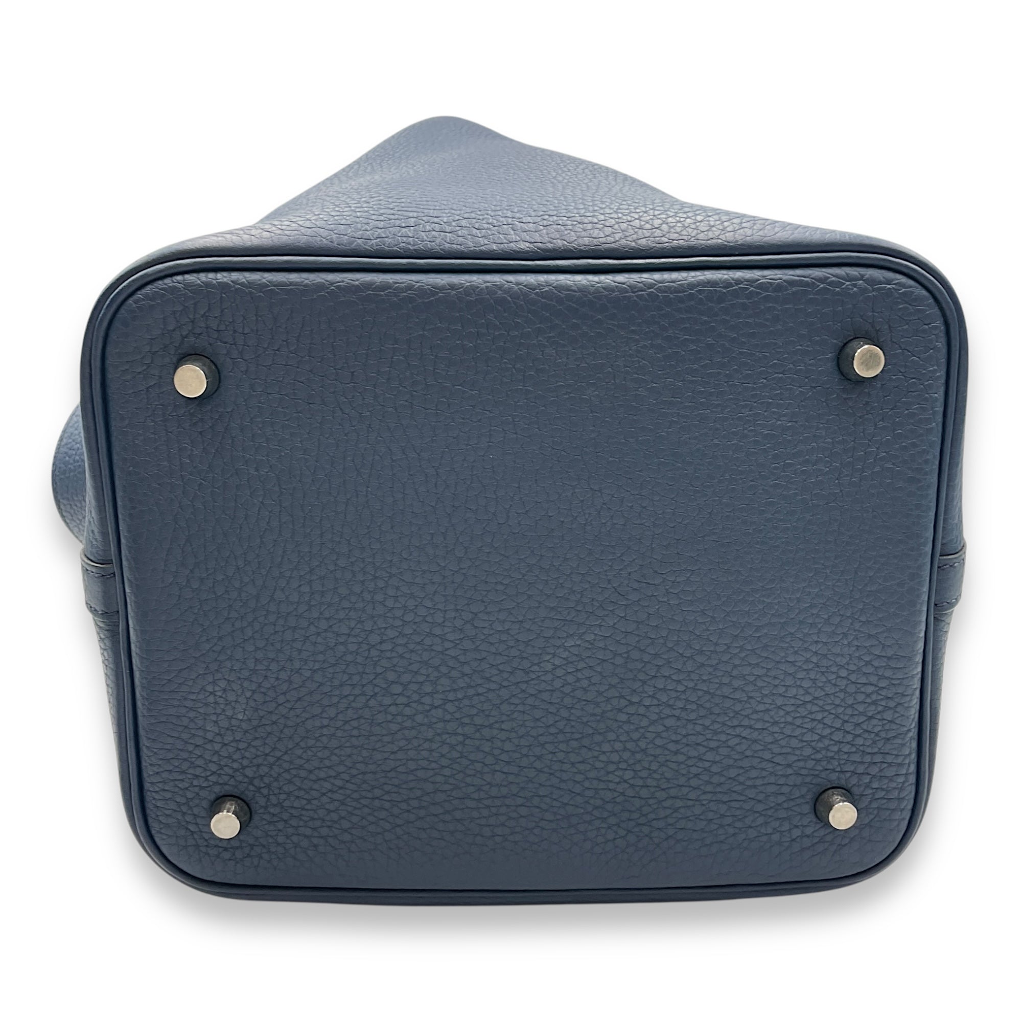 Picotin 22 Blue De Malte in Clemence, Palladium hardware