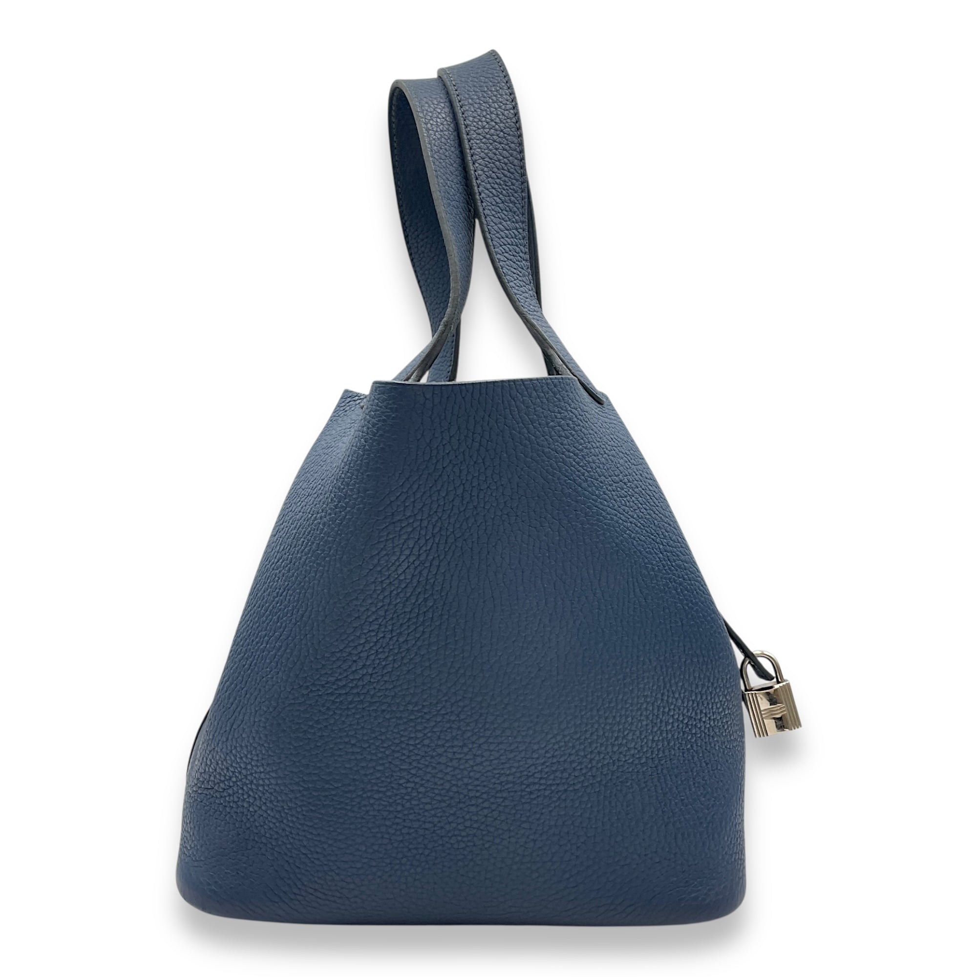 Picotin 22 Blue De Malte in Clemence, Palladium hardware