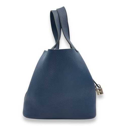 Picotin 22 Blue De Malte in Clemence, Palladium hardware