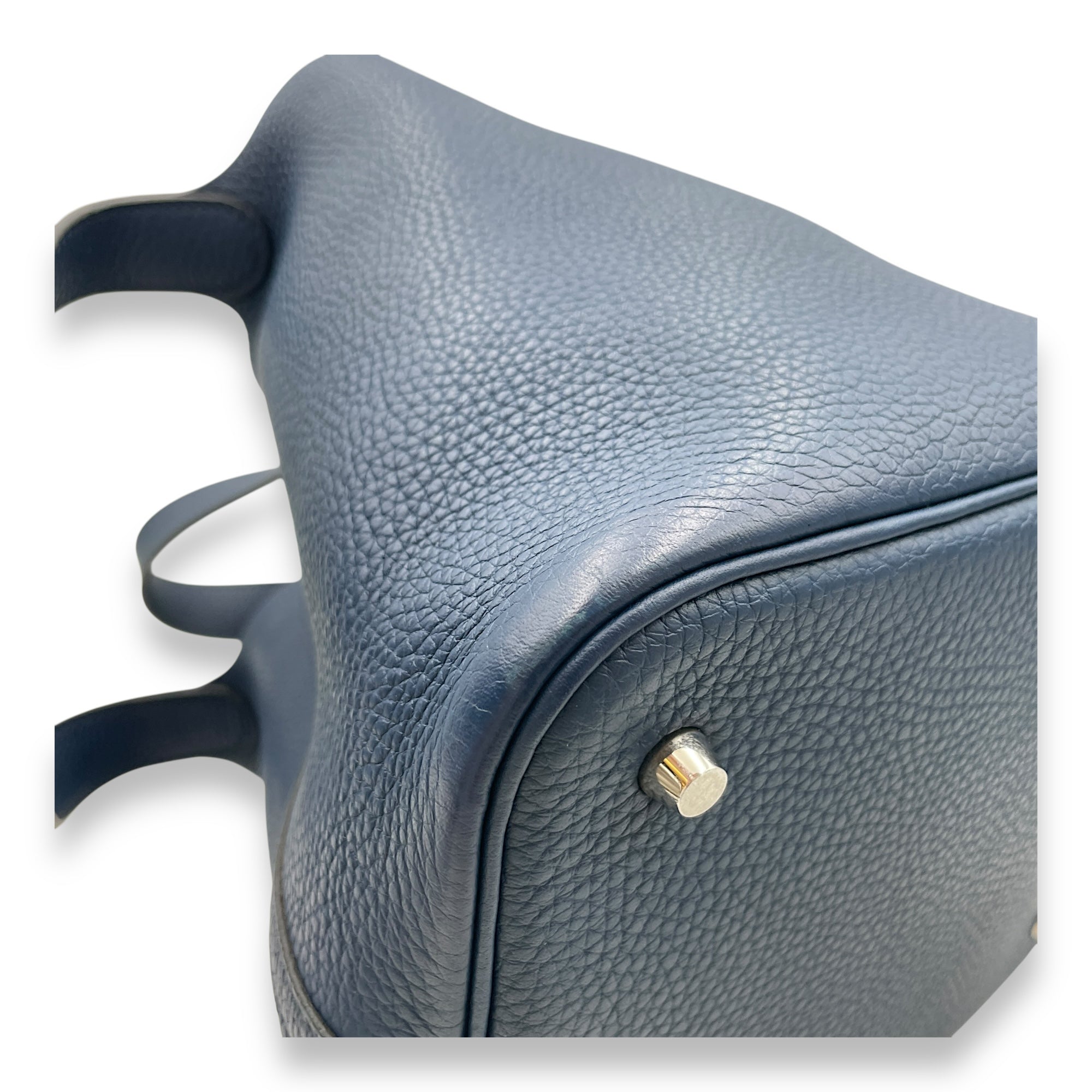 Picotin 22 Blue De Malte in Clemence, Palladium hardware
