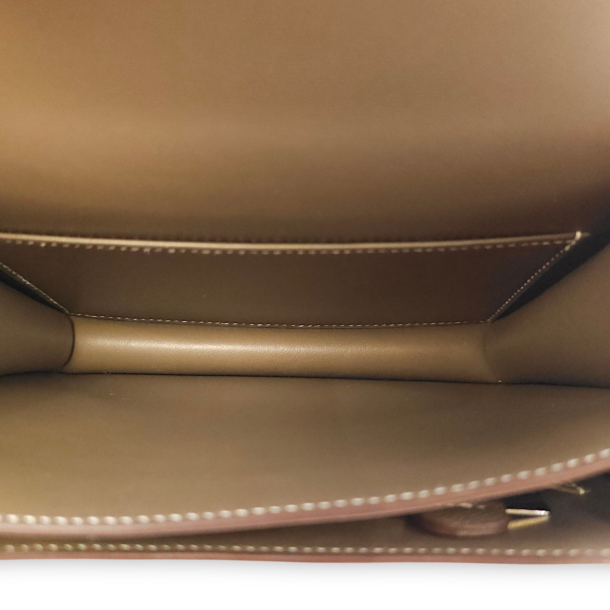 Constance Mirror 18 Etoupe in Epsom, Rose Gold hardware