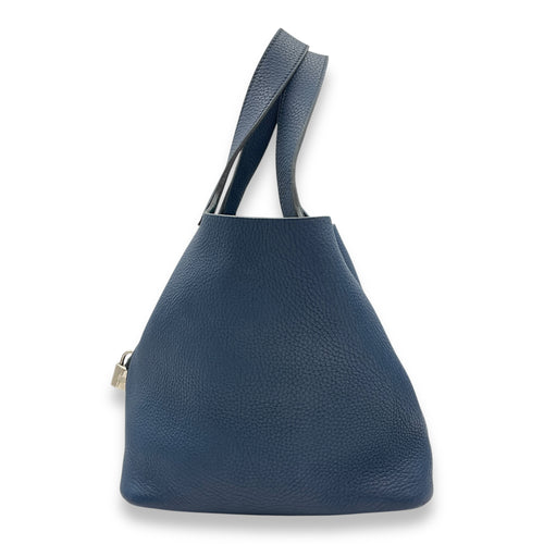 Picotin 22 Blue De Malte in Clemence, Palladium hardware