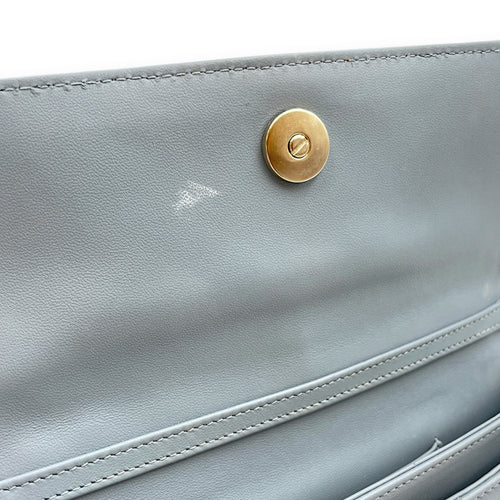 My Dior Mini Greyish Blue Crossbody Bag in Calfskin, Gold with Pearls hardware