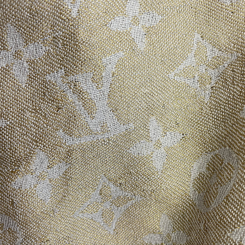 Monogram Classic 133cm x 127cm Grey Shawl in Cashmere