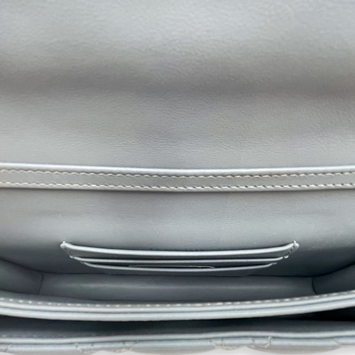 My Dior Mini Greyish Blue Crossbody Bag in Calfskin, Gold with Pearls hardware