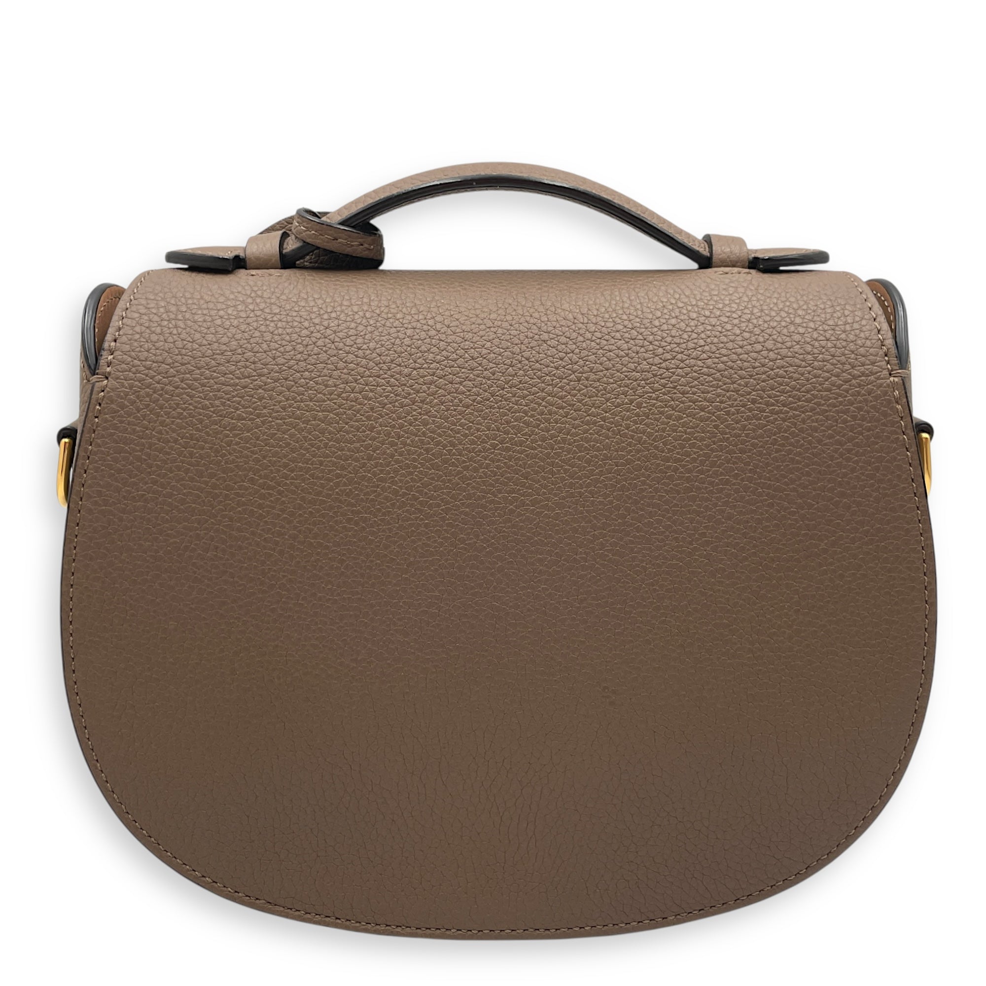 Flori PM Taupe Shoulder Bag in Calfskin, Gold hardware