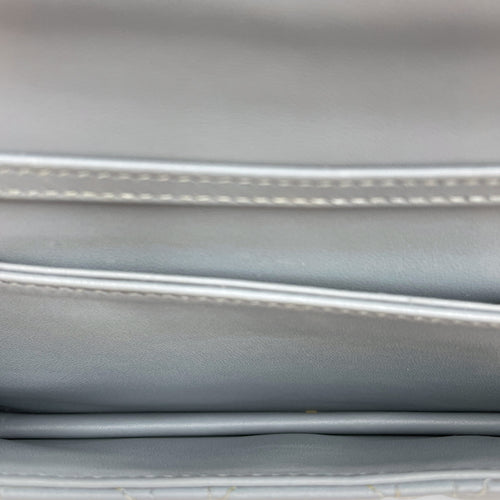 My Dior Mini Greyish Blue Crossbody Bag in Calfskin, Gold with Pearls hardware