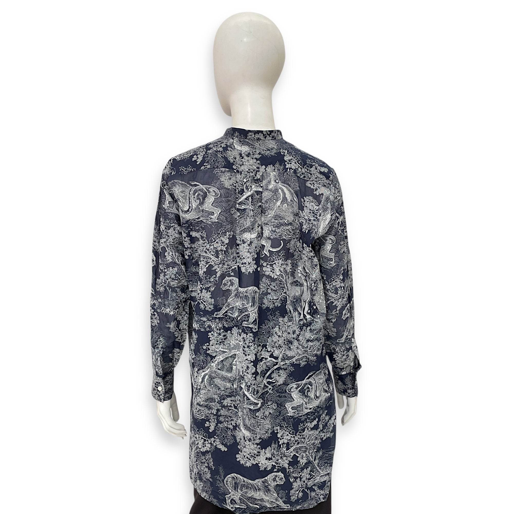 Diovera Shirt 34 White/Blue Ready-To-Wear in Cotton