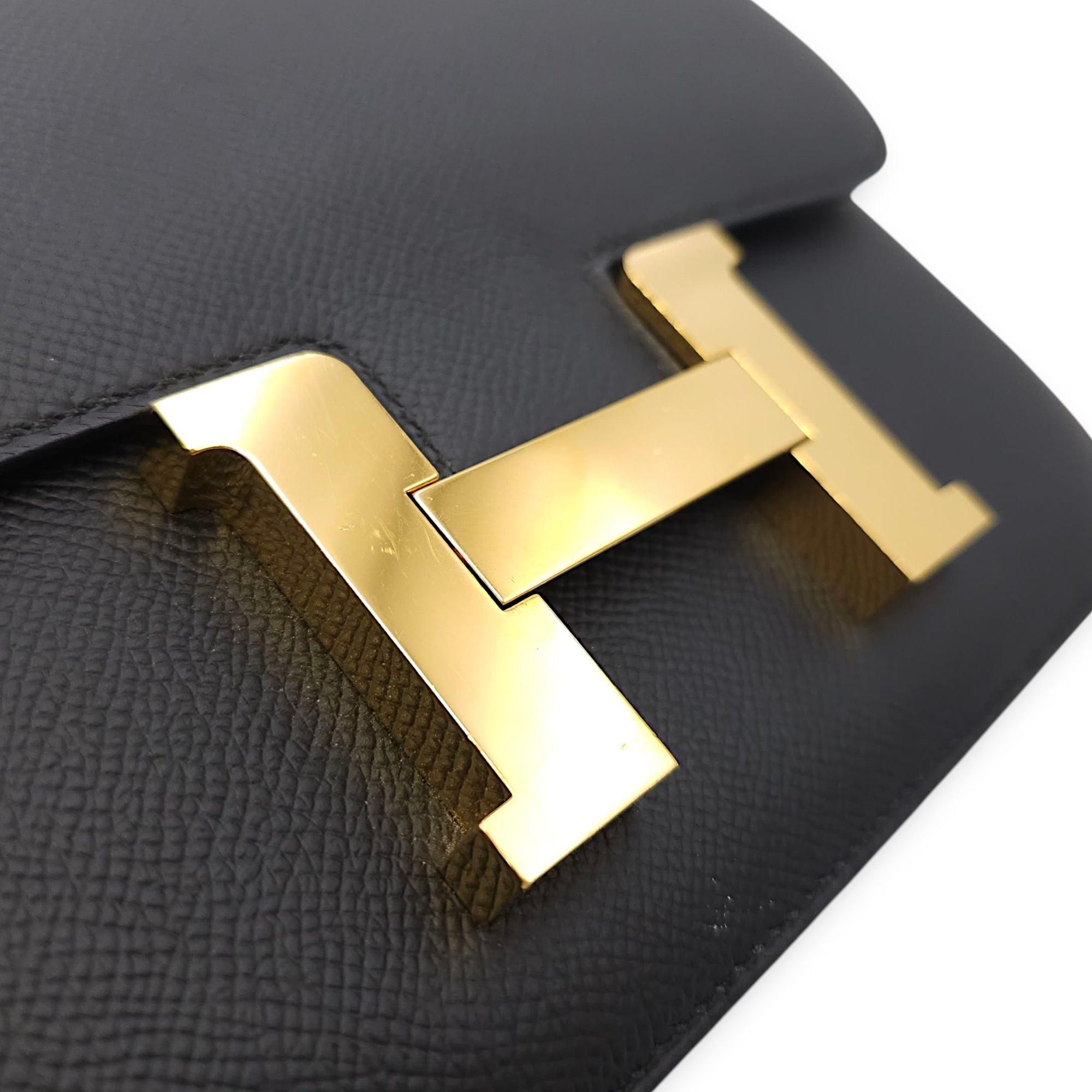 Constance 24 Black in Epsom, Gold hardware