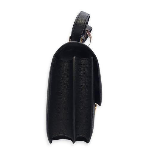 Constance 24 Black in Epsom, Gold hardware