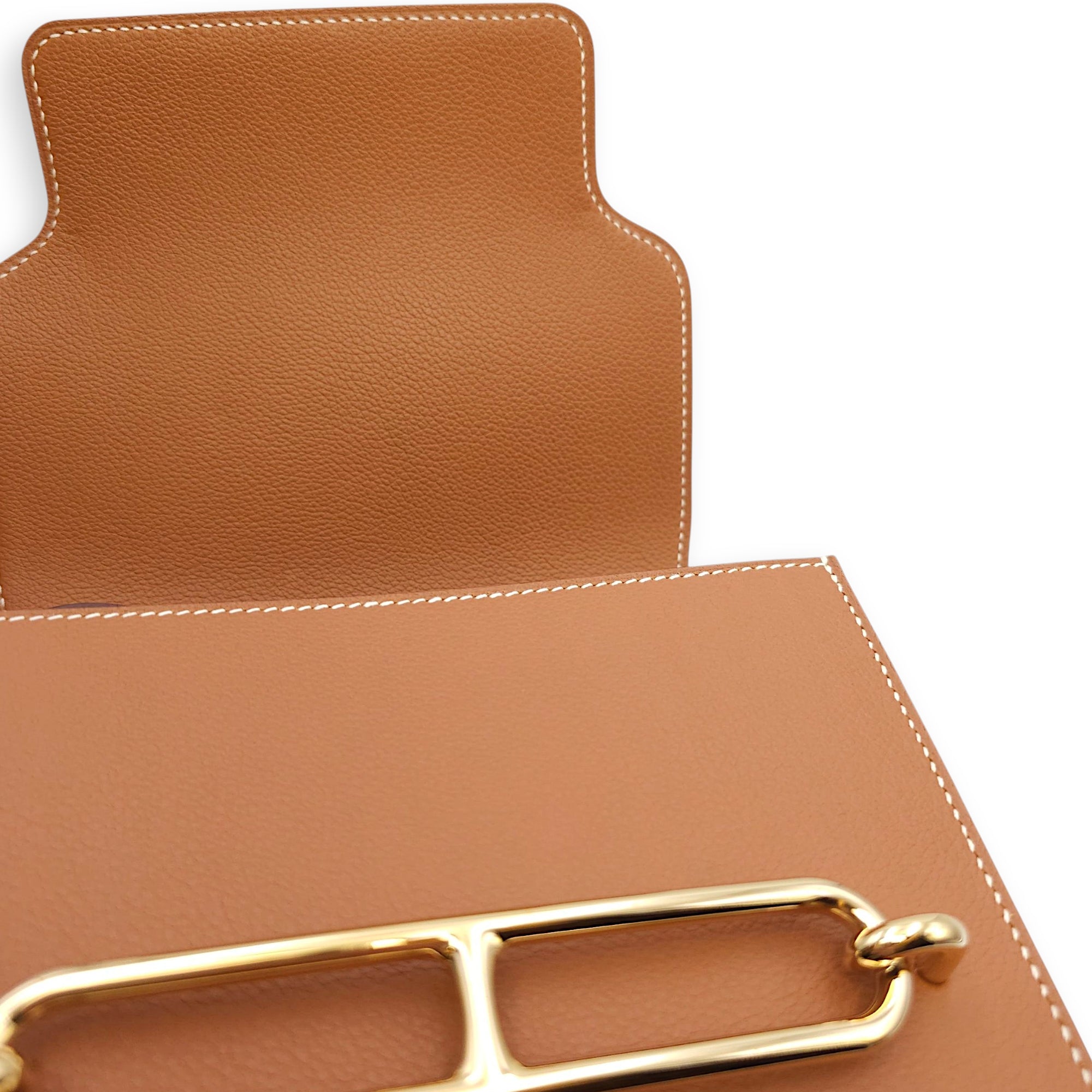 Roulis Mini Gold in Evercolor, Permabrass hardware
