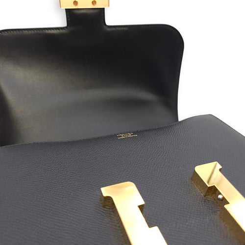 Constance 24 Black in Epsom, Gold hardware