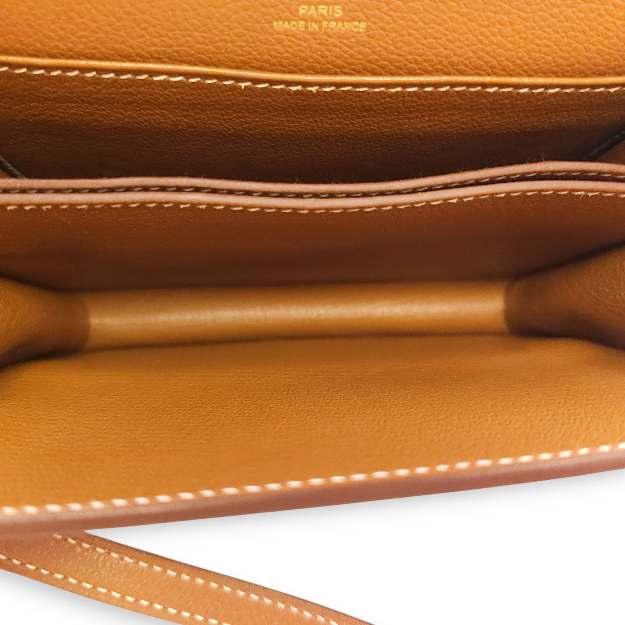 Roulis Mini Gold in Evercolor, Permabrass hardware