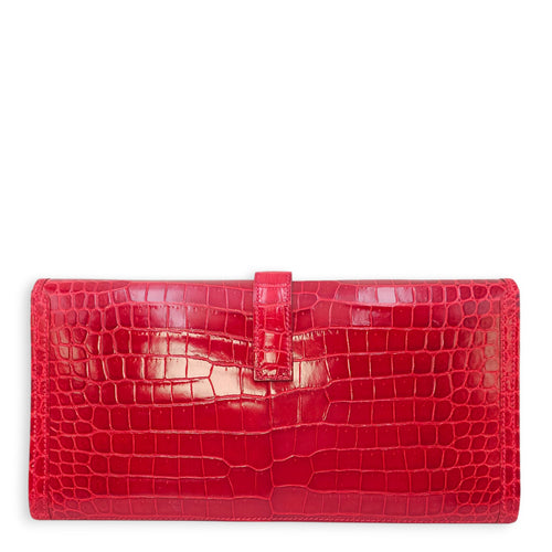 Jige Elan 29 Braise Clutch in Shiny Porosus