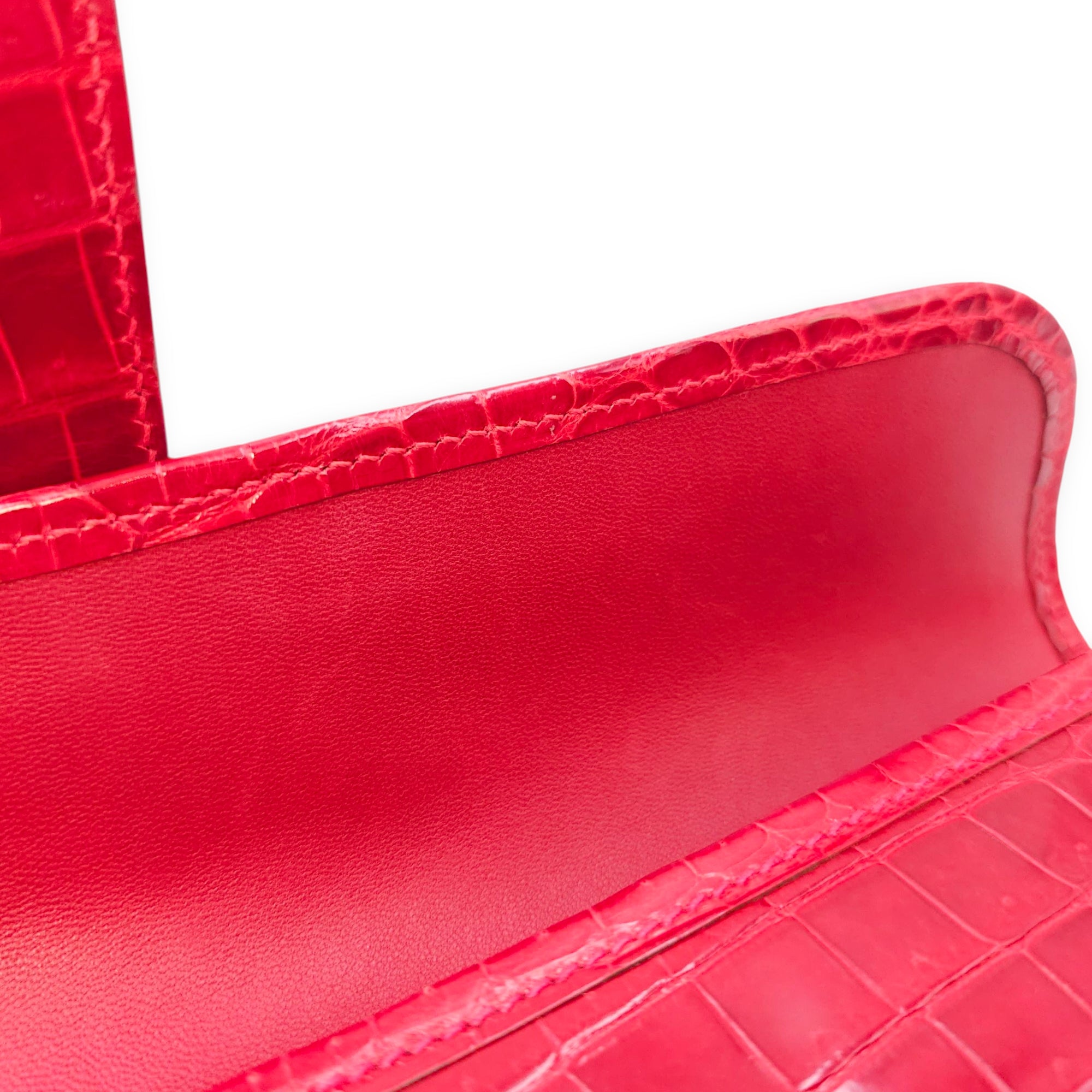 Jige Elan 29 Braise Clutch in Shiny Porosus