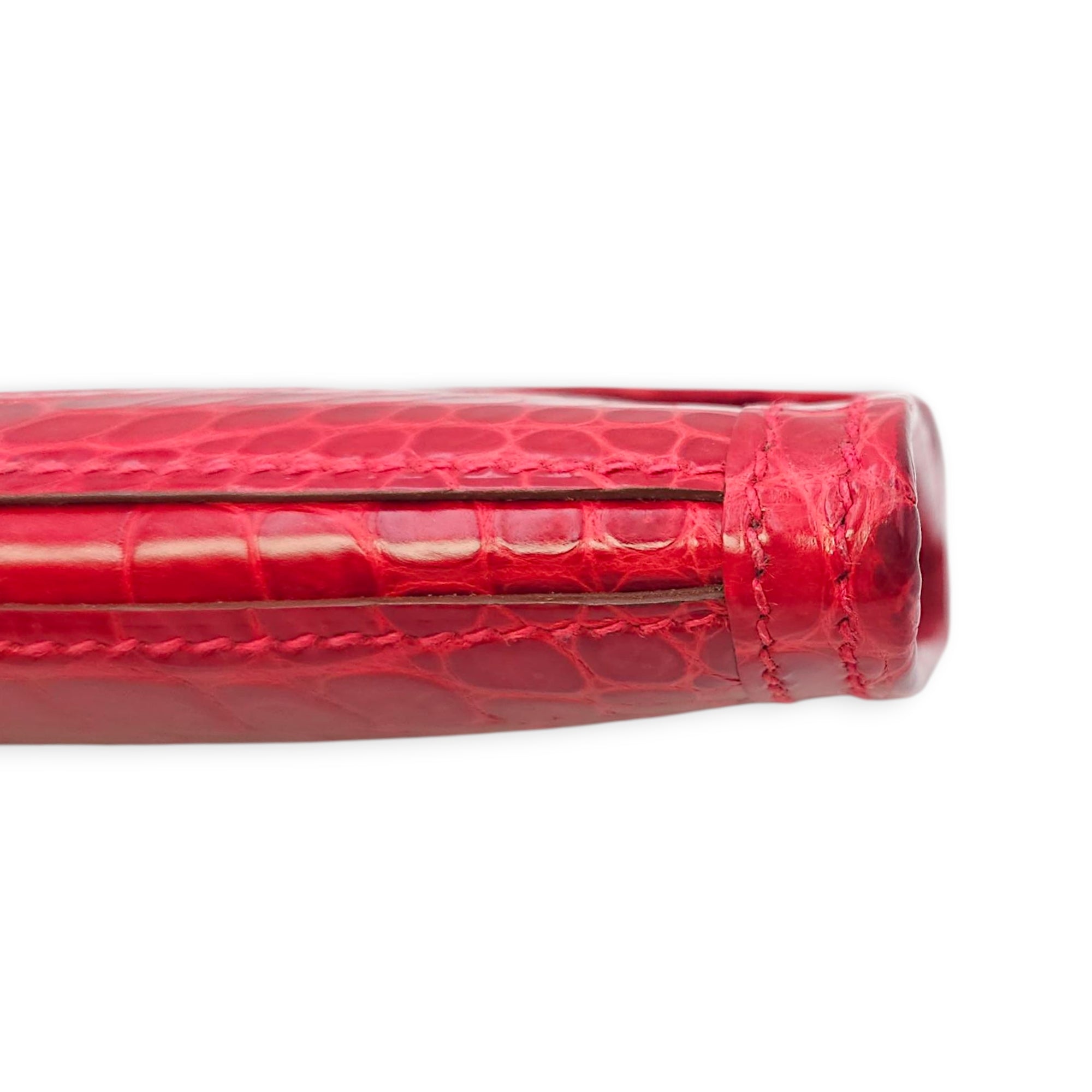 Jige Elan 29 Braise Clutch in Shiny Porosus