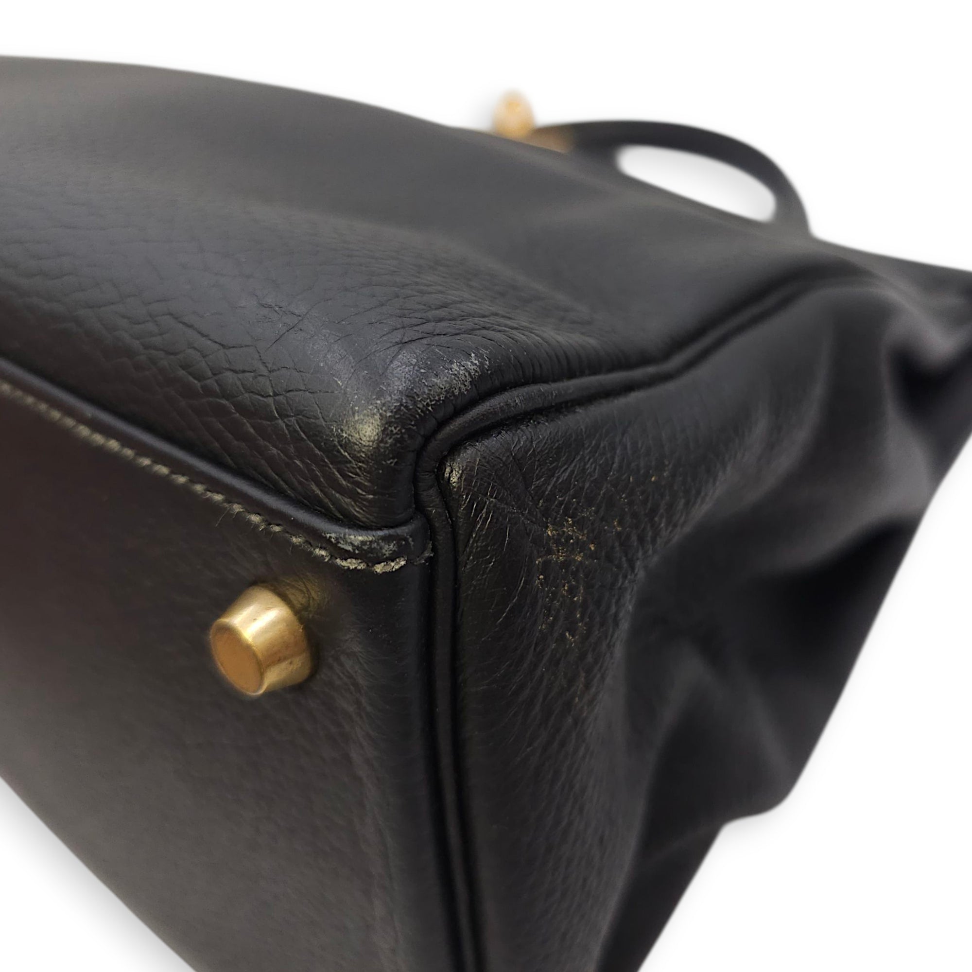 Kelly 35 Black in Ardennes, Gold hardware