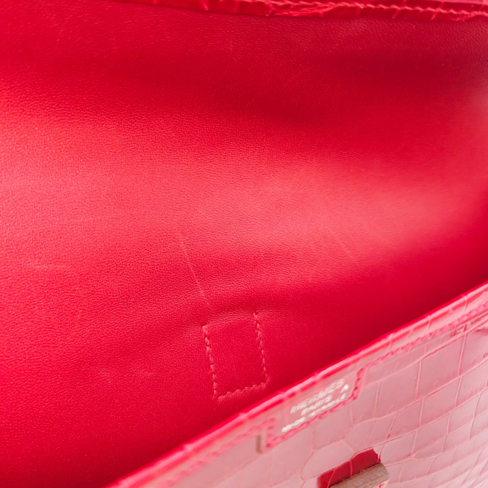 Jige Elan 29 Braise Clutch in Shiny Porosus