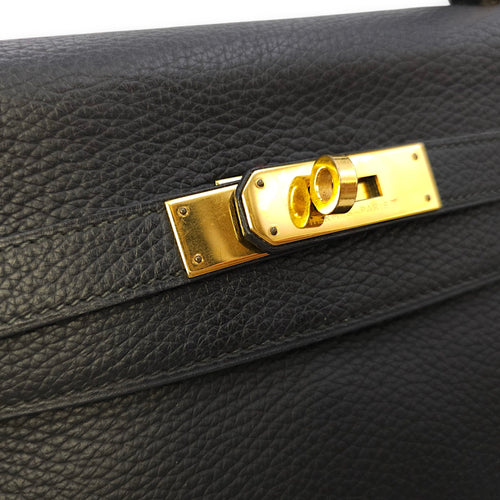 Kelly 35 Black in Ardennes, Gold hardware