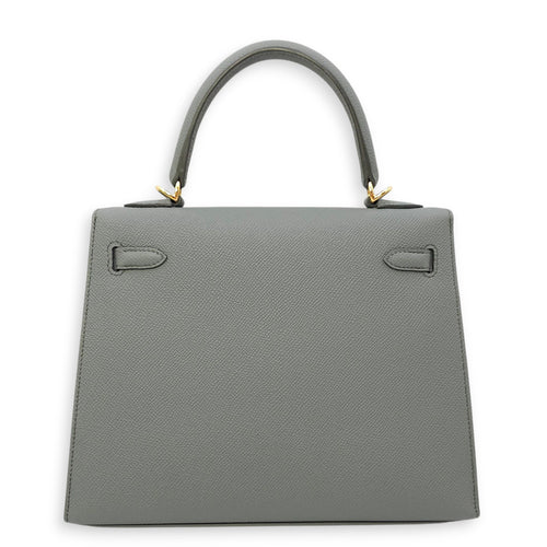 Sellier Kelly 25 Vert Amande in Epsom, Gold hardware