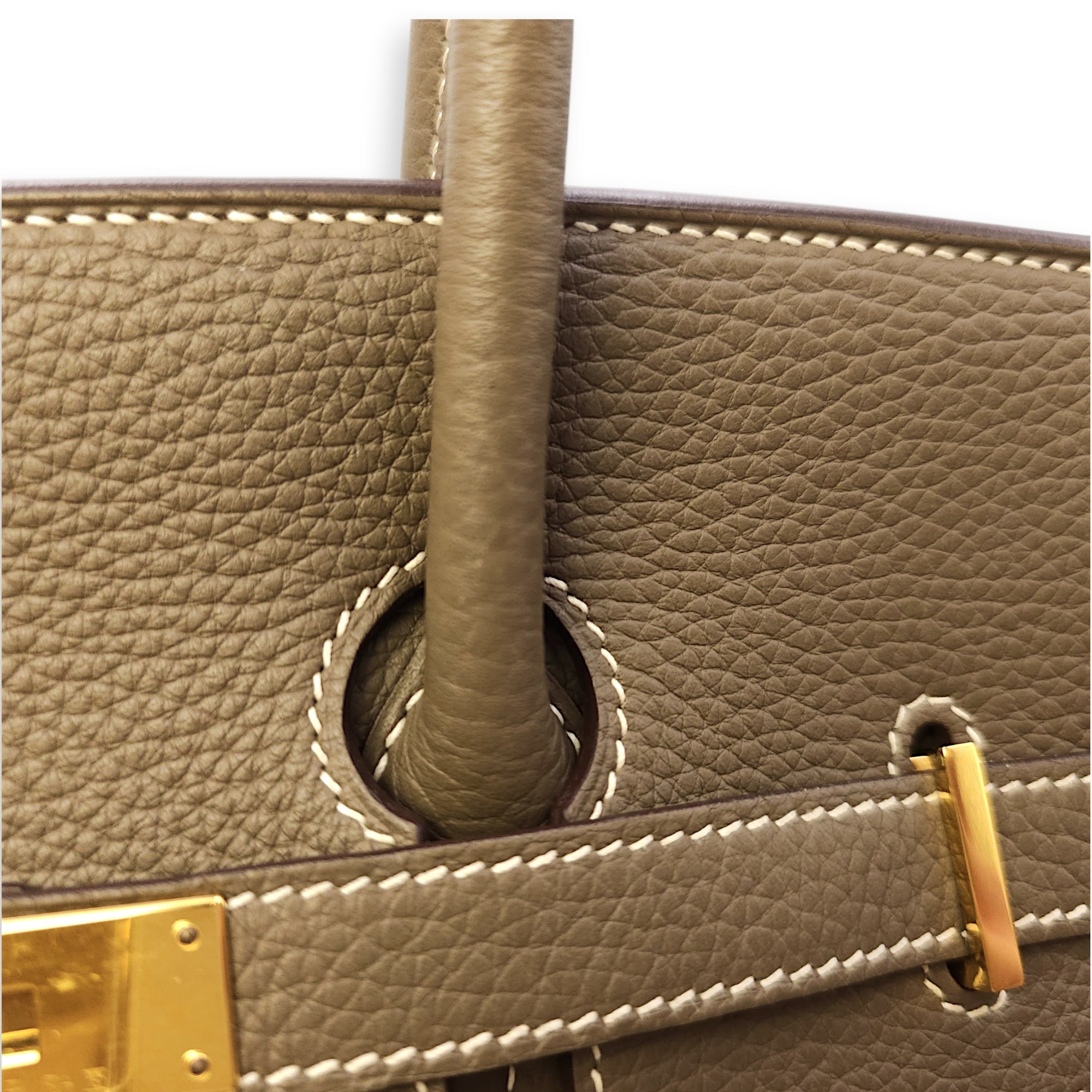 Birkin 35 Etoupe in Togo, Gold hardware