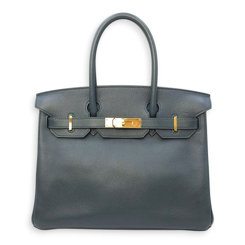Birkin 30 Vert Cypres in Novillo, Gold hardware