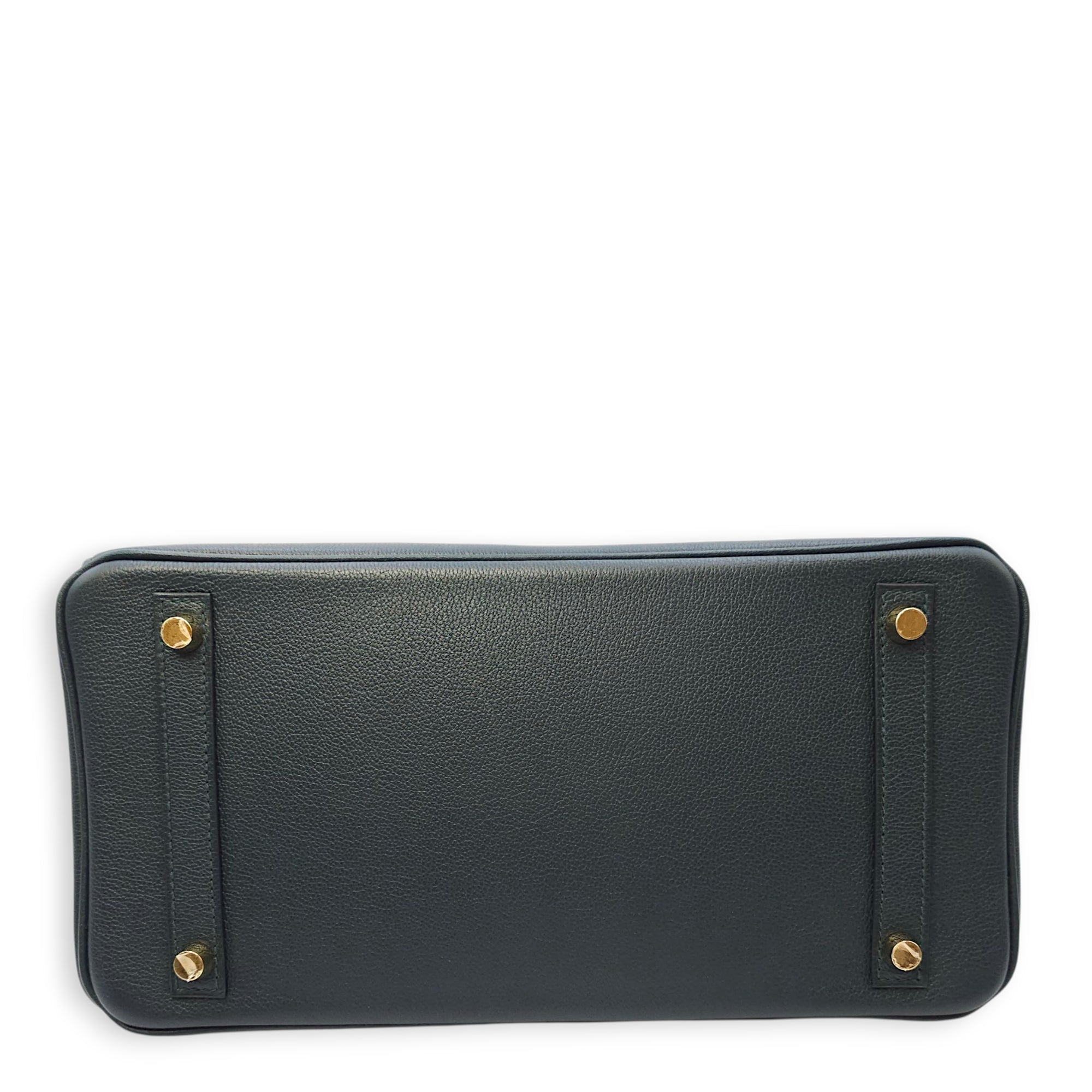Birkin 30 Vert Cypres in Novillo, Gold hardware