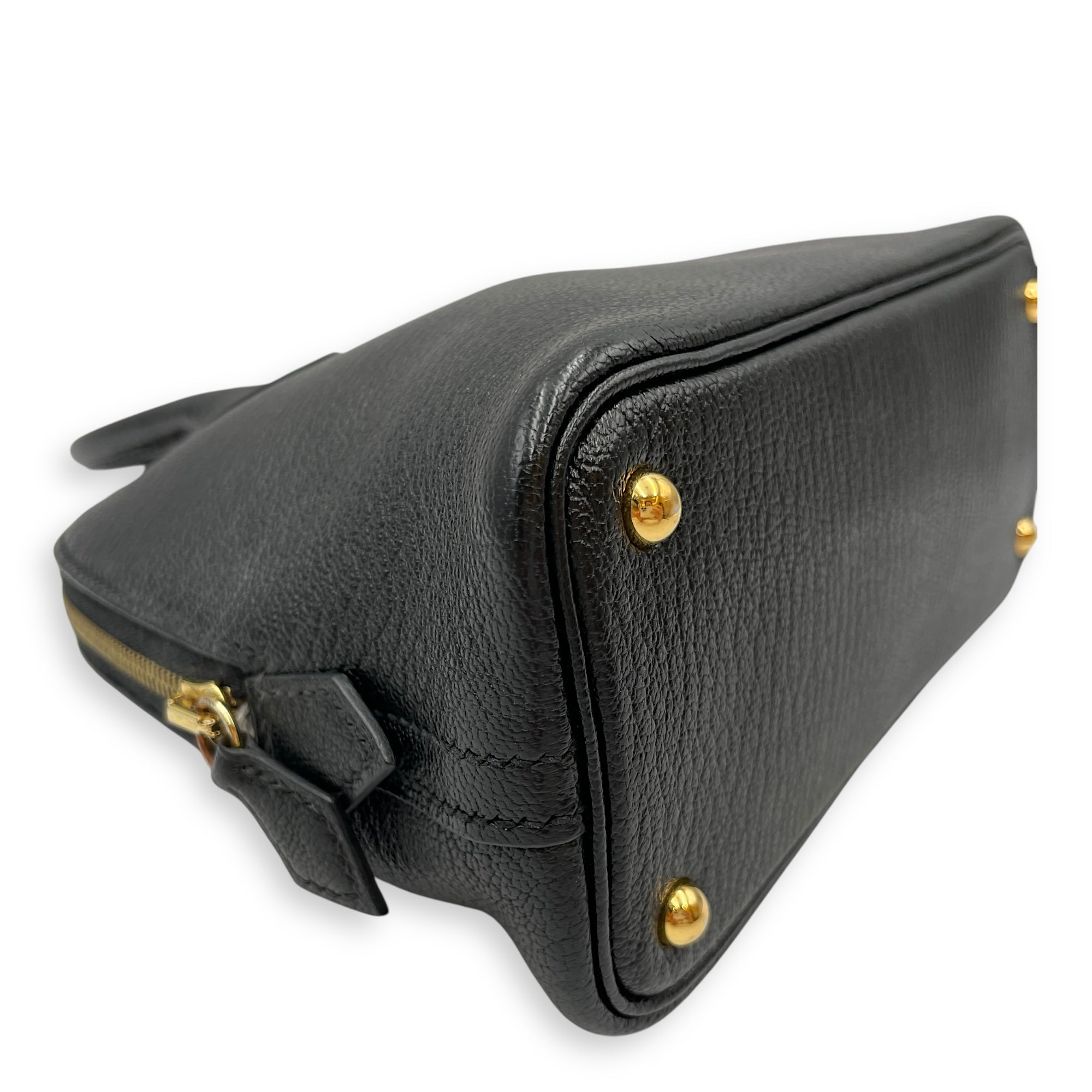 Bolide 1923 Mini Black in Chevre Mysore, Gold hardware