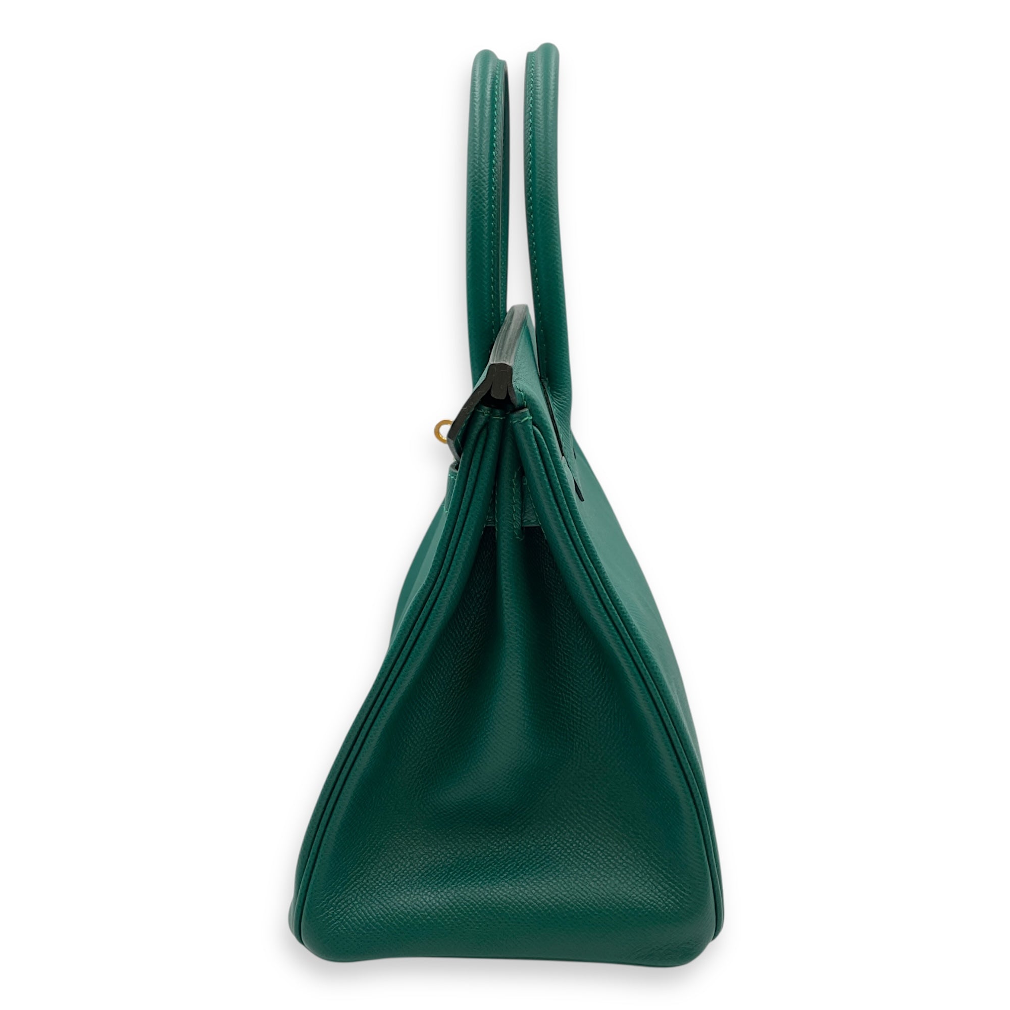 Birkin 30 Malachite in Epsom, Gold hardware