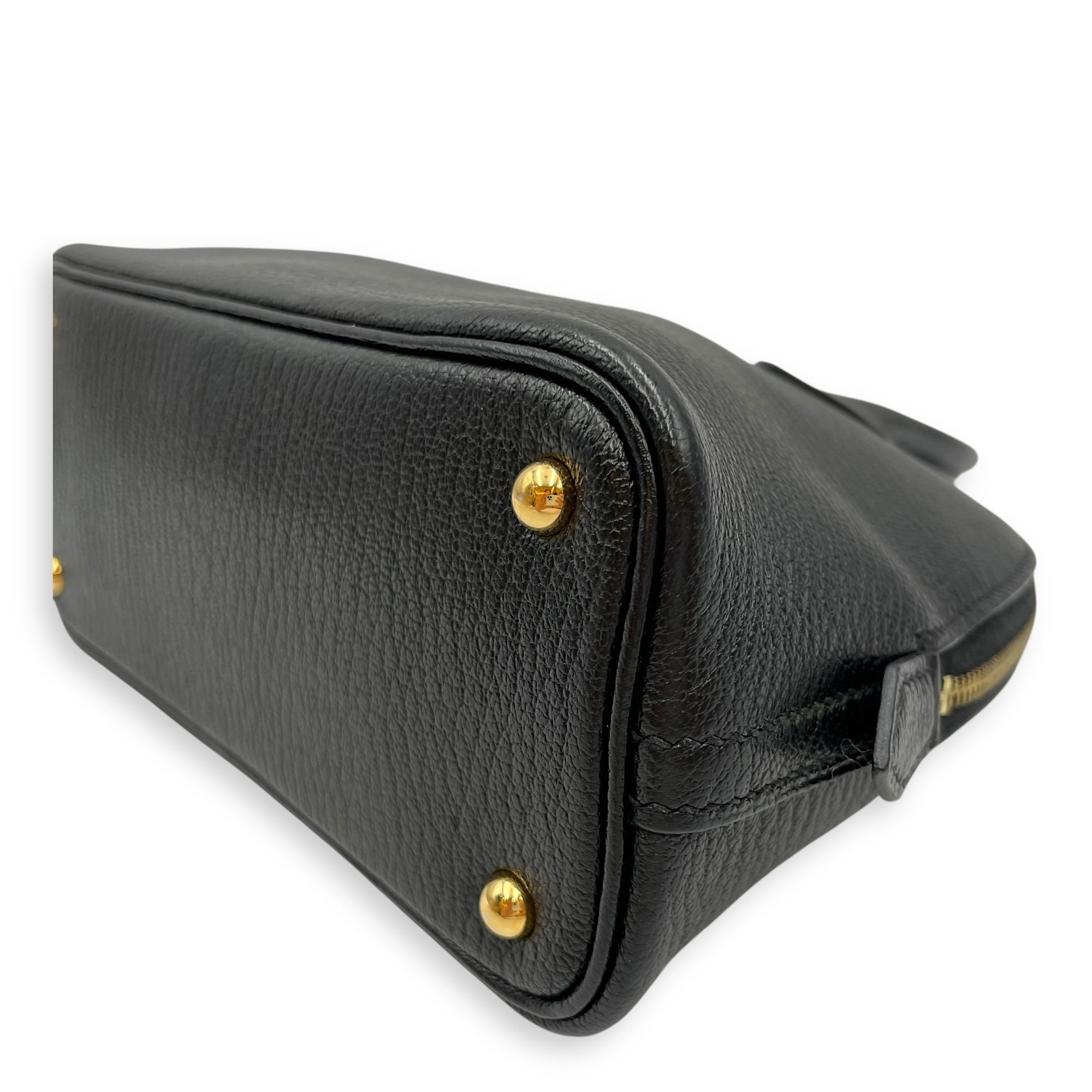Bolide 1923 Mini Black in Chevre Mysore, Gold hardware