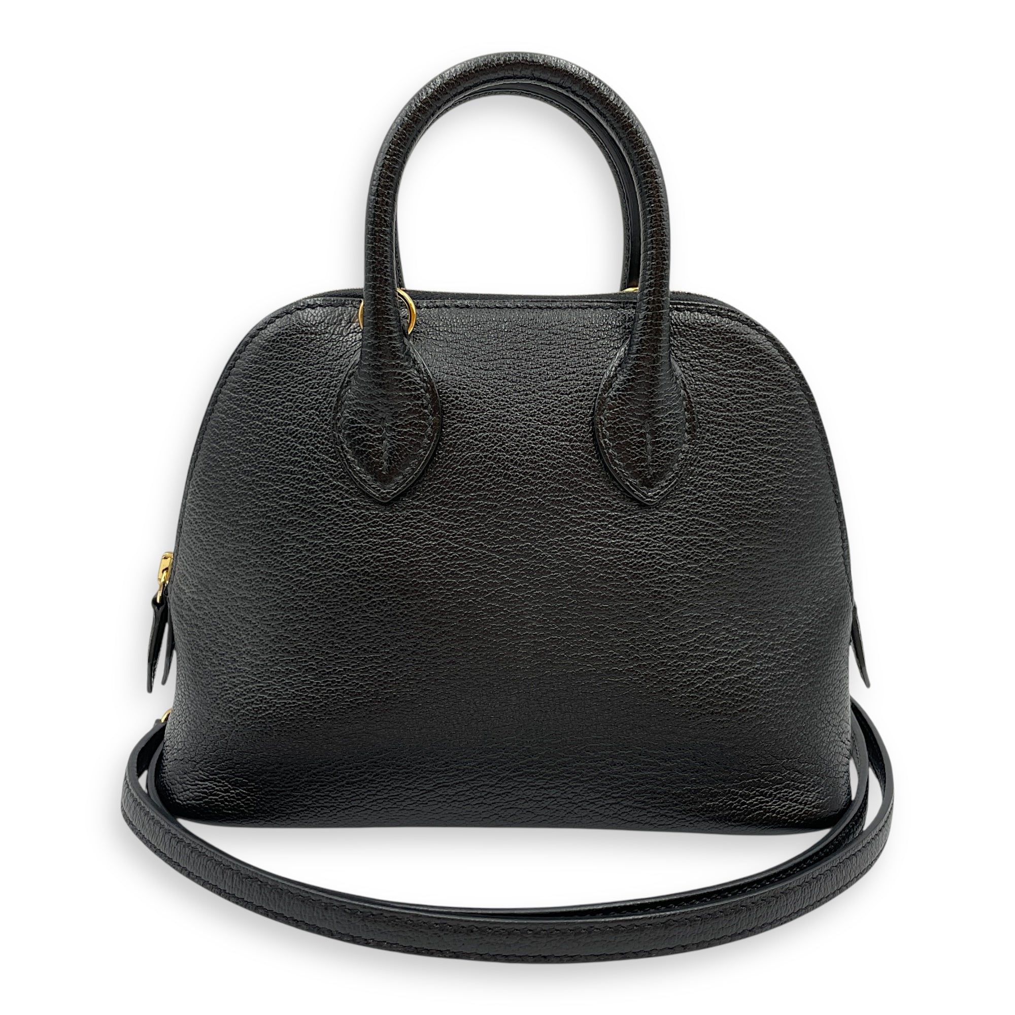 Bolide 1923 Mini Black in Chevre Mysore, Gold hardware