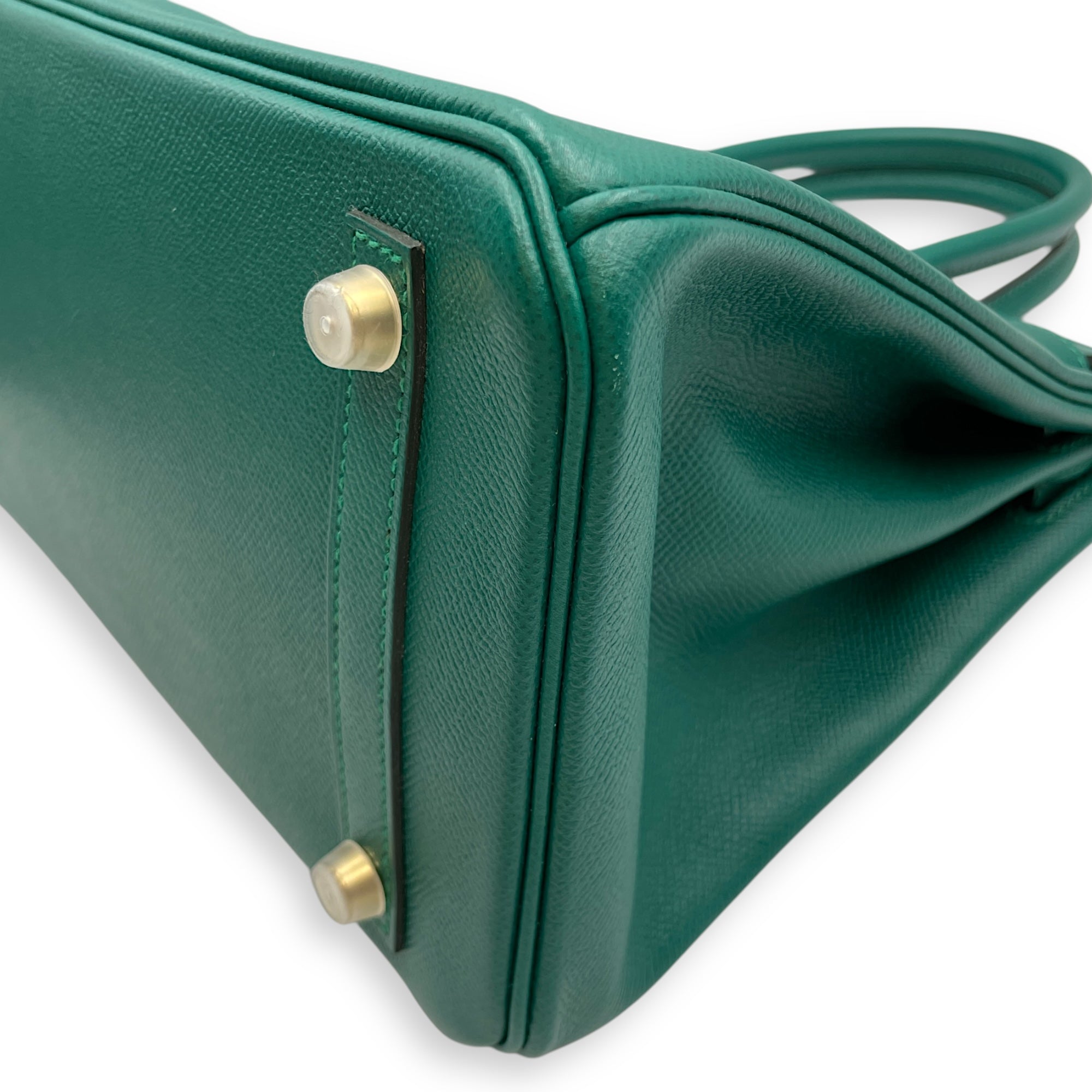 Birkin 30 Malachite in Epsom, Gold hardware