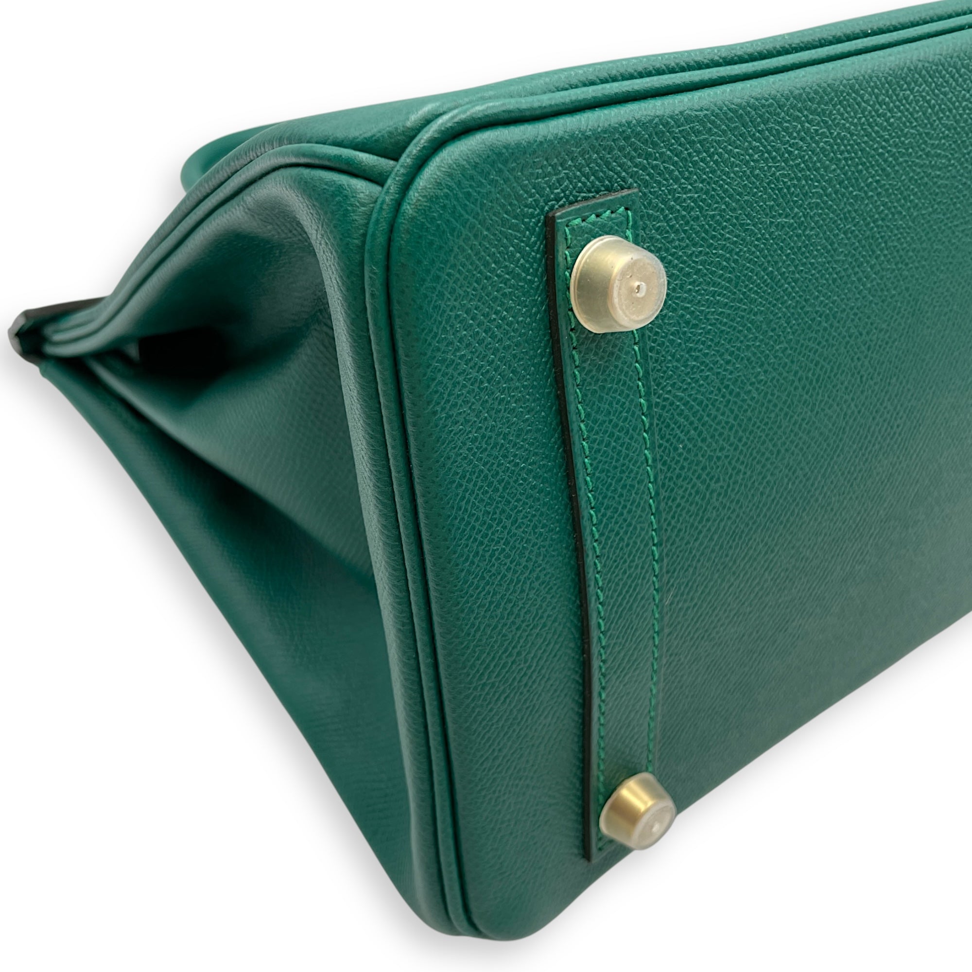 Birkin 30 Malachite in Epsom, Gold hardware