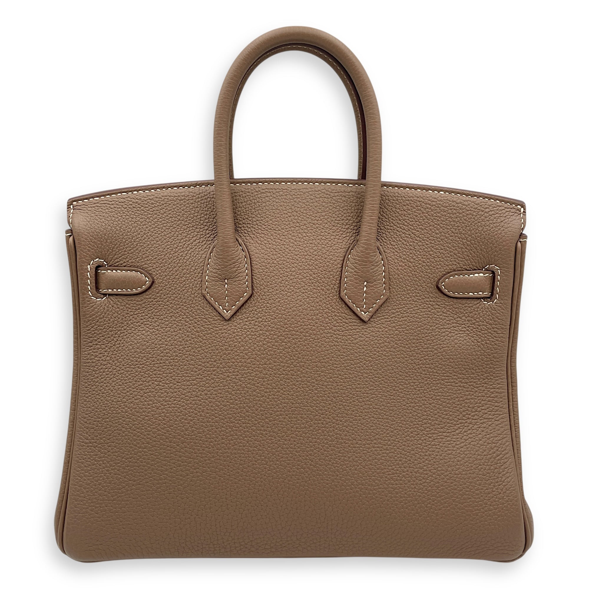 Birkin 25 Etoupe in Togo, Palladium hardware