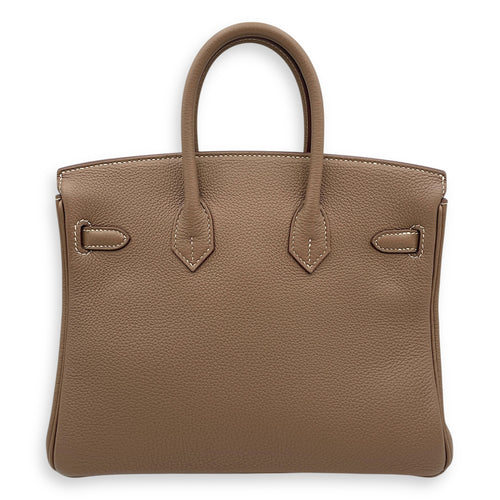 Birkin 25 Etoupe in Togo, Palladium hardware