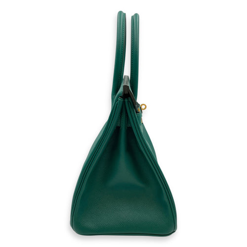 Birkin 30 Malachite in Epsom, Gold hardware