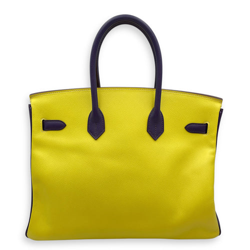 HSS Birkin 35 Rose Tyrien/Lime/Iris in Epsom, Gold hardware