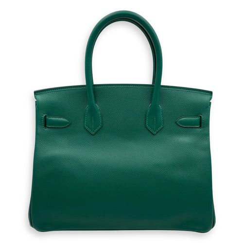 Birkin 30 Malachite in Epsom, Gold hardware